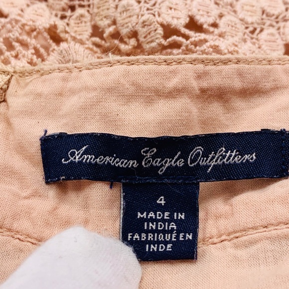 EUC American Eagle Outfitters Crocheted Pink Skirt - Picture 5 of 7